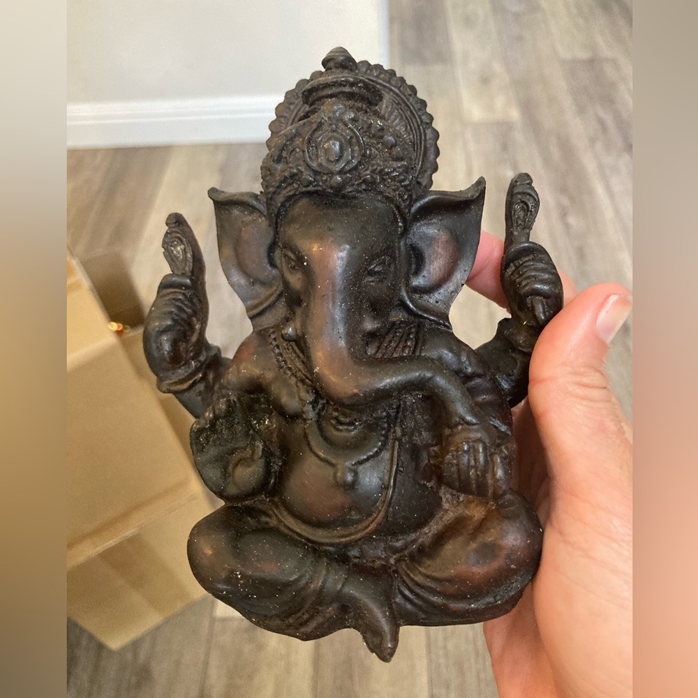 Lord Ganesha antique patina statue